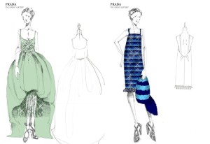 bozzetti prada abiti il Grande Gatsby_